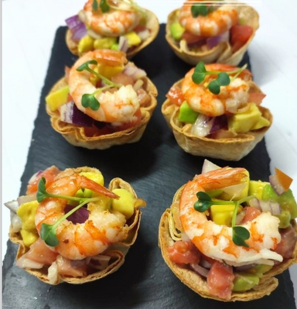 Тарталетки из лаваша с креветками - фото1 Тарталетки из лаваша с креветками - фото1