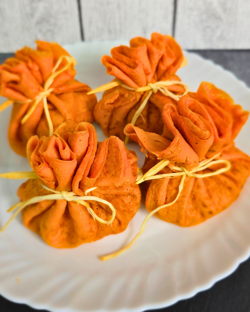 Блинчики морковные с салатом - фото2